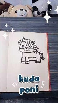 Cute pony drawing tutorial 🐴✨Simple shapes and easy steps,perfect for kids and beginners 🎨✏️