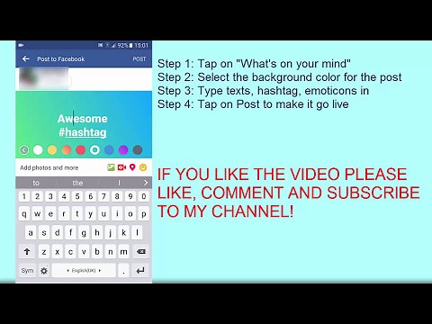 How to Get Facebook Color Status (iOS, Android, Facebook for Web)🕶