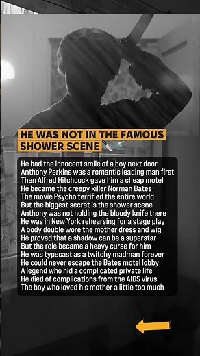 Anthony Perkins Wasn't Actually In The Psycho Shower Scene