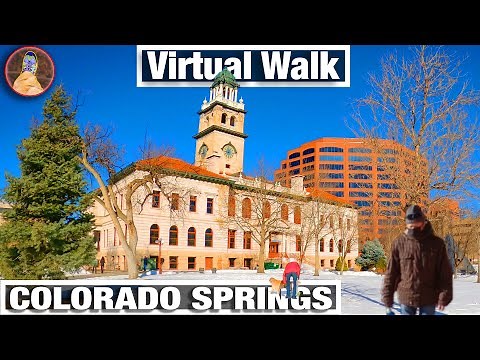 Colorado Springs Downtown Walking Tour - Walking Tours for Treadmill - 4K City Walks Virtual Walk
