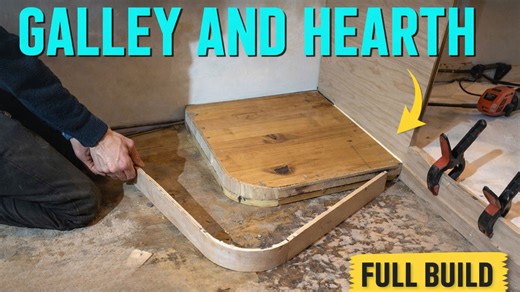 Galley & hearth installation | Narrowboat kitchen & stove build