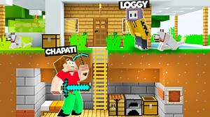 I MADE A SECRET HOUSE TO STEAL DIAMONDS FROM LOGGY | MINECRAFT