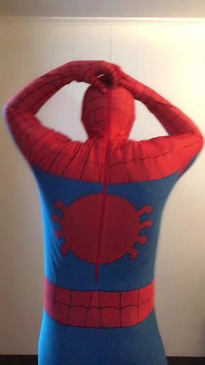 Stuck in Zipper Again?! Spiderman Costume Mishap