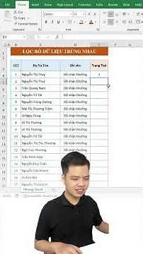 Cách lọc bỏ dữ liệu trùng nhau trong excel #phongexcel #LearnOn #xemngaymeohay #thanhcongnghe