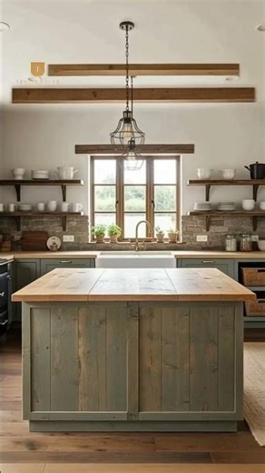 🔥 “Rustic Charm: A Warm & Cozy Kitchen Makeover” #kitchen #cozyhome #homedecor #interiordesign