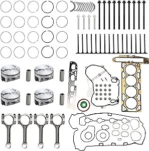Engine Rebuild Piston Kit w/Connecting Rod For 2010-2017 Buick Regal/Verano/LaCrosse for Chevrolet Equinox for GMC Terrain 2.4L