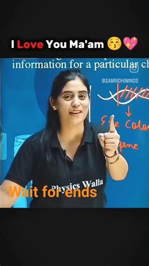 ♥️🥰🥰love you mam 🫀🫀. #shortsfeed #trendingshorts #pw #smridhimam #viralvideo