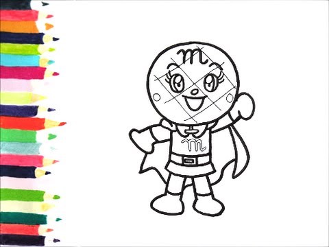 [アンパンマンイラスト] 描けたらうれしい！メロンパンナちゃんの絵の描き方 How to draw anpanman