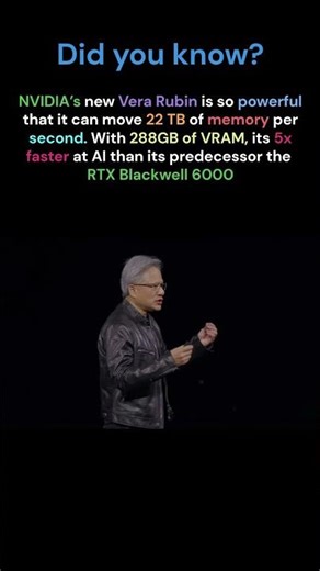 NVIDIA's Vera Rubin is 5x more powerful than the RTX Blackwell 6000 #nvidia #technology #ai