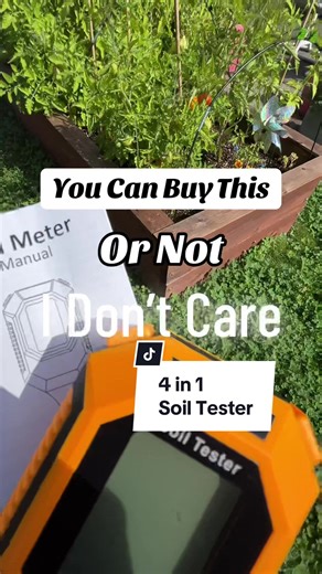 I give this 4 in 1 soil tester a thumbs up! 👍🏾 #gardentools #gardentok #gardeningtips