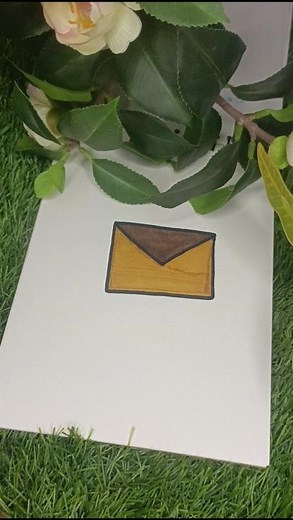 Simple Letter Drawing ✉️ Easy Art#LetterDrawing #EnvelopeDrawing #DrawingShorts #SatisfyingDrawing