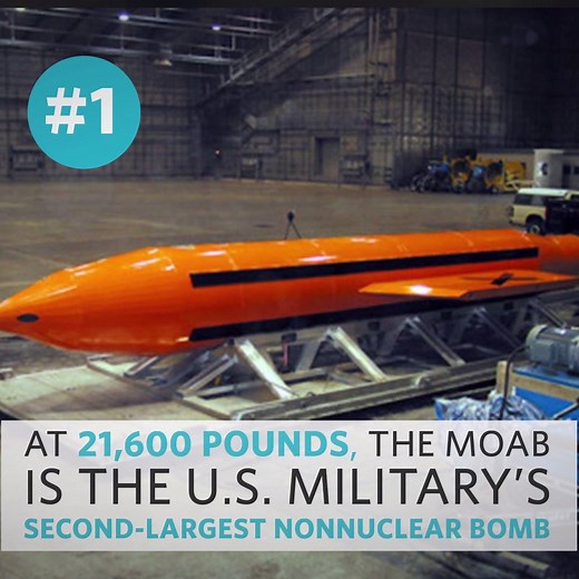280K views · 837 reactions | The U.S. dropped the "Mother of All Bombs," the largest nonnuclear bomb it has ever used, on an ISIS target in Afghanistan Thursday. WSJ's Shelby Holliday explains how the GBU-43 got its nickname. | The Wall Street Journal | Facebook