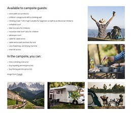 Camping rules - Template by Nicepage