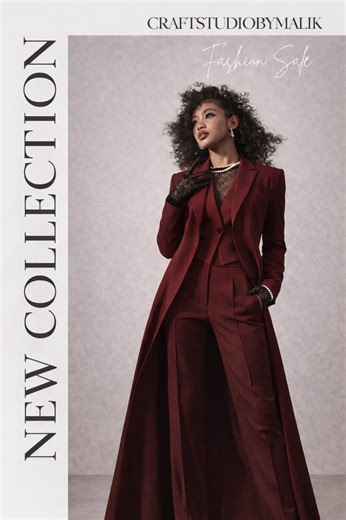 Women’s Suit, Custom Long Coat & Tuxedo Set - Etsy