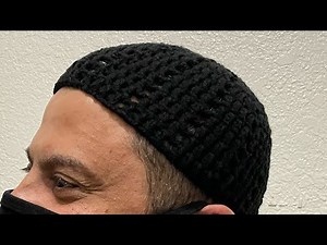 ABC Crochet: Lesson 48 طاقية صلاة رجالي شتوي