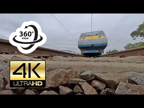 360° camera under train PENDOLINO (4K)