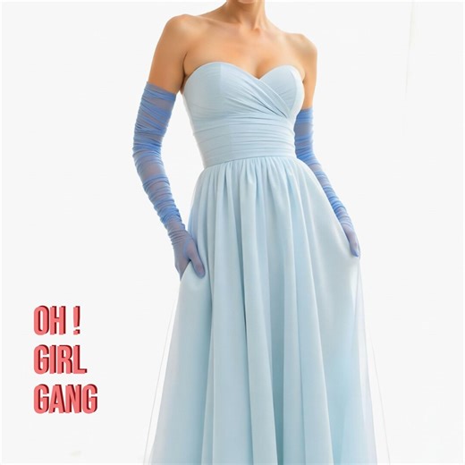 Light Blue Tulle Opera Gloves: Unisex Touch Screen Costume Accessory - Etsy