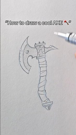 How to draw a cool AXE 🪓