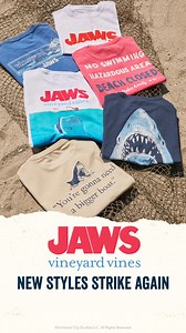 Look what just washed up 👀 🦈 Our latest limited-edition JAWS drop is now live! Shop your favorites before they swim away. | Vineyard Vines