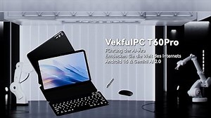 T60 Pro Tablet 13.4 Zoll,Tablet Android 15 mit Tastatur,120Hz FHD,24GB RAM+256GB ROM,10000mA,WideVine L1/16MP+8MP AI Kamera/Face ID/GPS,Octa-Core Gaming Tablets mit Stift,Maus,Hülle,4 Jahre Garantie