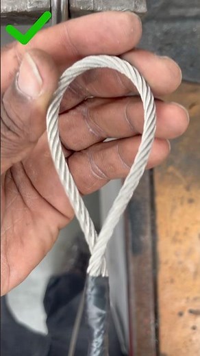 How to make steel wire rope splice without tool 🛠️🚫 #tricks #diy #shorts