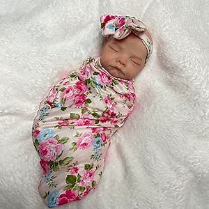 Abenduot 10Inch Full Body Silicone Baby Doll Realistic Baby Girl Doll