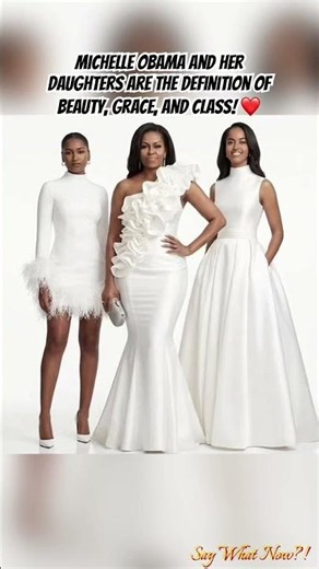 Michelle Obama and her daughters are the definition of beauty, grace, and class! ❤️