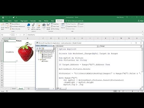 Excel VBA: Insert Picture from Directory on Cell Value Change