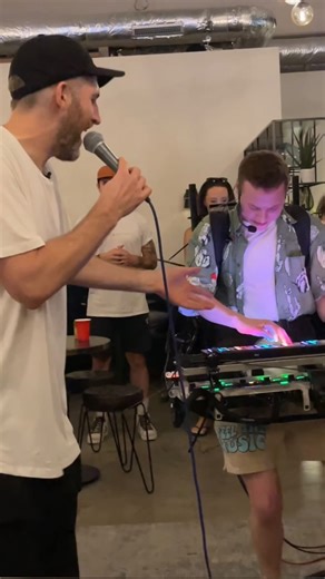 ariathome on Instagram: "the freestyle wizard himself @harrymack !! I brought my rig “just in case” to a secret gig w hmack rapping & @beardymanofficial improvising beats.. gotta get both these legends to come jam w me on the street next 😮‍💨🔥"
