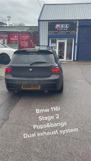Bmw 116i stage 2 tuned Pops&bangs, dcat and dual exhaust system. #bmw #bmwowners #bmw116i #bmwf20 #bmwlondon #cars #popsandbangs #remap #remapping