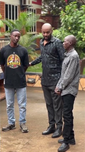 NUP SG David Lewis finally meets Lubigi man whose house was demolished. Bambi