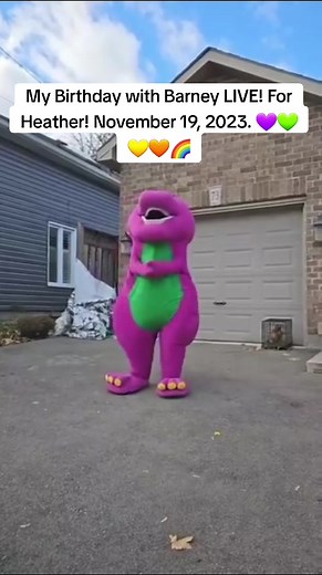 My Birthday with Barney LIVE! For Heather! November 19, 2023. 💜💚💛🧡🌈 @Jackson Gates
