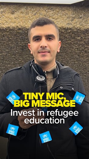 🎤 Education has the power to transform refugees' lives. Big message delivered from the #RefugeeForum by Hasan Al Matroud, a Syrian refugee living in Jordan. | UNHCR, the UN Refugee Agency