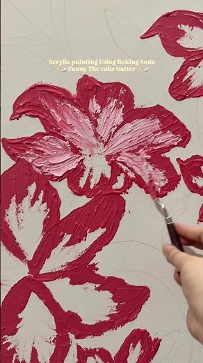 Easy Acrylic painting using baking soda #acrylic painting #bakingsoda