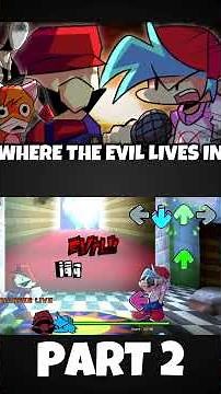 FNF - WHERE THE EVIL LIVES IN [PART 2|Pareidolia] [THE ENHANCER UPDATE] (FNF MOD) #shorts