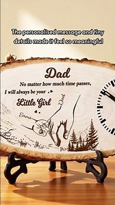 Personalised Wooden Clock - Father's Day Gift