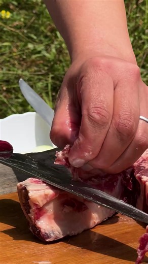 Tender steak sizzling over open flame, seasoned to perfection. Every bite tells a story of tradition and love. #OpenFireCooking #SteakRecipe #OutdoorCooking #Cooking | SV Stories
