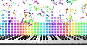 Music Notes and keyboard.