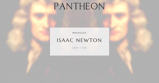 Isaac Newton Biography | Pantheon
