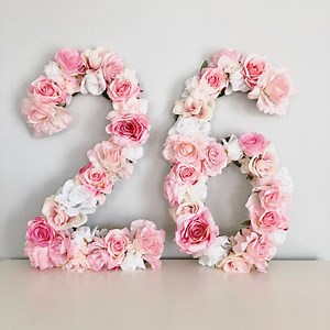 Floral Number Birthday Number Decor Birthday Banner Flower Number Floral Letter Flower Letter Girl Birthday Birthday Girl Decor - Etsy