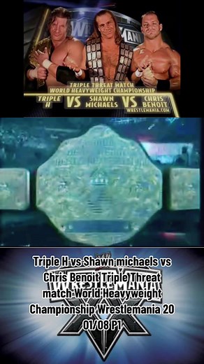 Triple H vs Shawn Michaels vs Chris Benoit Triple Threat Match Highlights