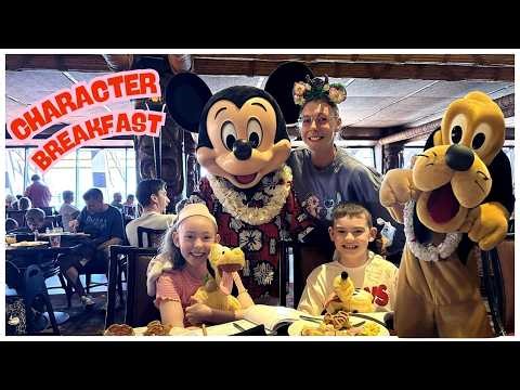 Disney Character Breakfast At Polynesian Resort | O'Hana | Lilo and Stitch | Mickey Mouse