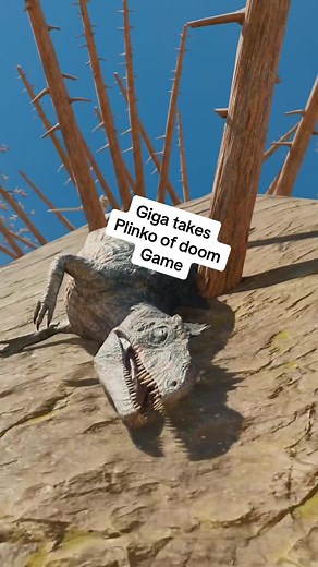 Giganotosaurus Faces Plinko of Doom in Jurassic Fun