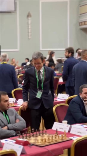 GM David Navara is greeting other chess players before the round!😁 #FIDE #trend, #trends, #fyps, #foryoupage #fyp, #foryou, #virals, #navara #FIDEGrandSwiss #viral, | Chess Federation