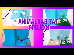 Animal Habitat Project with cardboard and chart paper only | #project #animal | Preeshay'sworld
