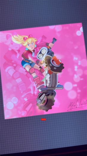 “I Drew Princess Peach in My Own Style 👑✨ #viral #art #digitalart #fyp #shorts