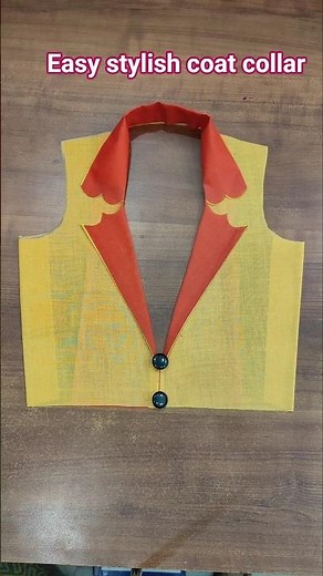 Easy Stylish Coat Collar.. Gives a modern and stylish look to the collar. #yt #silai #fashion #co...