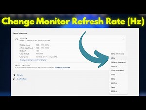 How to Change Monitor Refresh Rate (Hz) in Windows 11