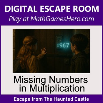 Missing Numbers in Multiplication | Digital Math Escape Room Game