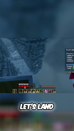 Minecraft Crash Landing & Tower Exploration: Epic City Build! #shorts